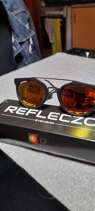 Óculos espelhados reflexo