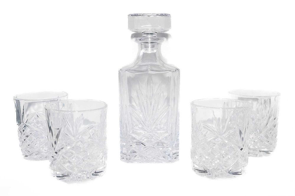 Elegancki zestaw karafka i szklanki Barte whisky alkohol