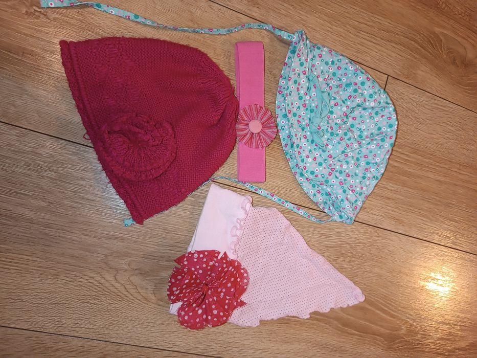 Zestaw czapka kapelusz opaska