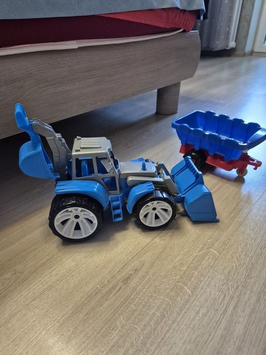 Великий трактор-екскаватор 3-в-1 з причепом (Burak Toys, Румунія)