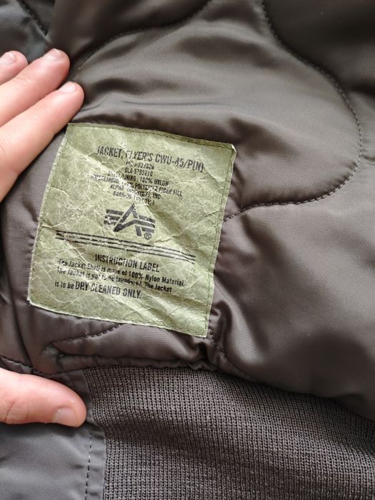Бомбер Alpha Industries CWU-45 Куртка Svastone