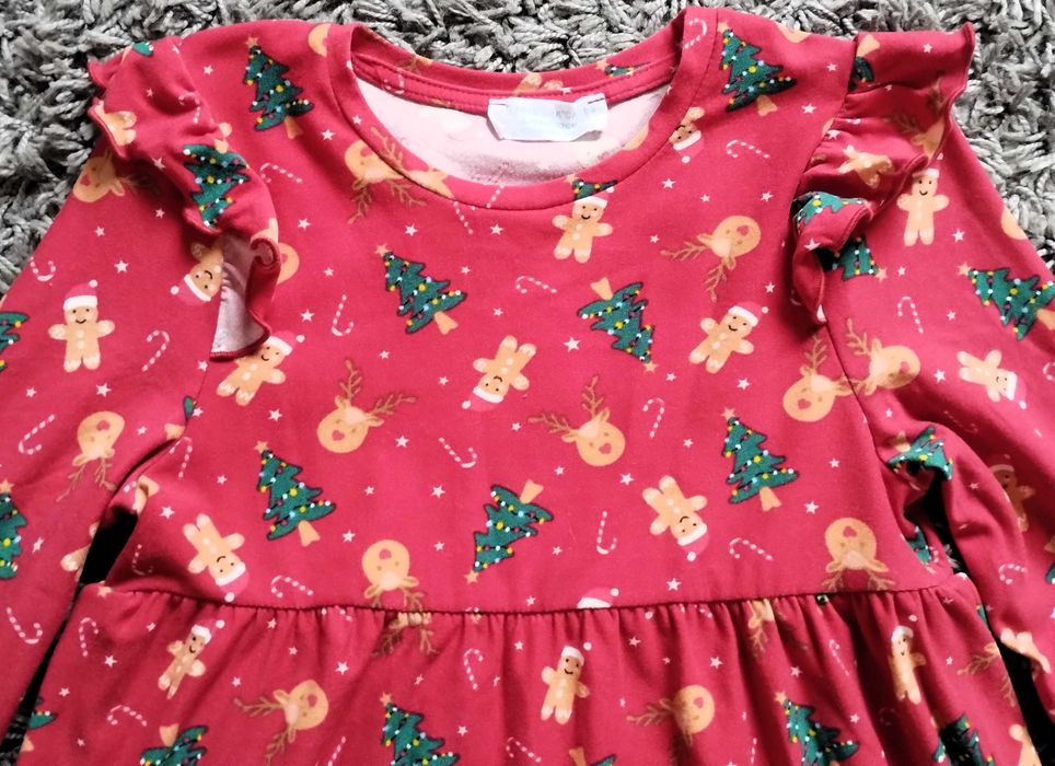 Vestido Natal 6-7 Anos Aveludado Menina