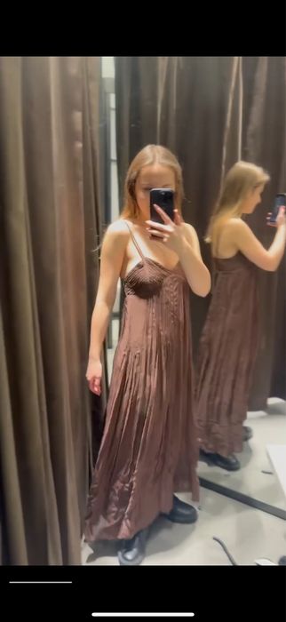 Сукня zara коричнева