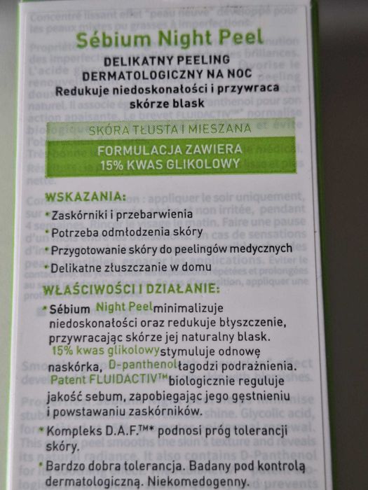 Bioderma Sebium Night Peel dermatologiczny peeling na noc 40 ml