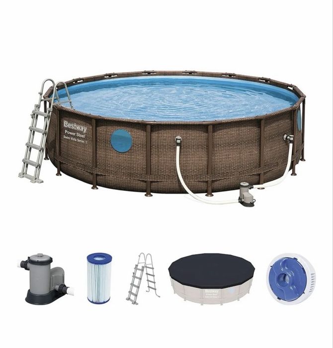 Bestway Power Steel Swim Vista 488x122 cm + pompa bestway 58497