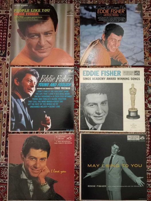 Discos Vinil - Perry Como, Pat Boone, Vic Damone e Eddie Fisher