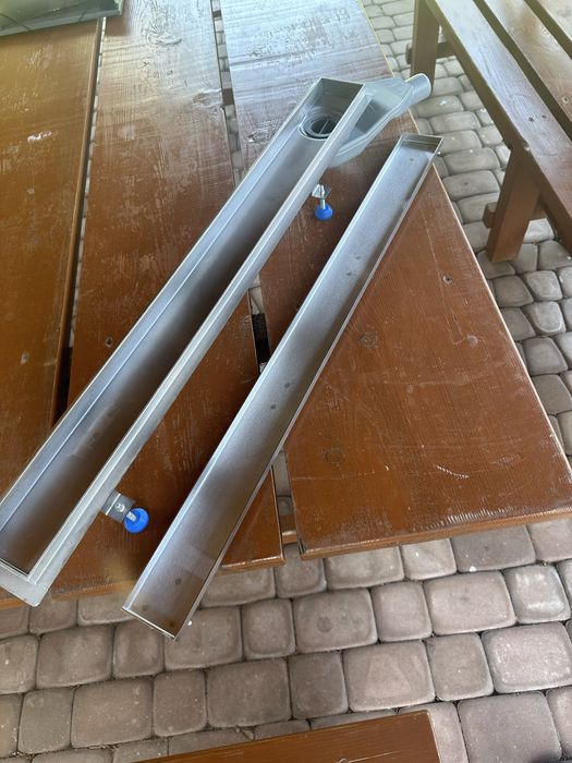 2x odpływ liniowy 80 cm niski boczny pod płytkę kompletny zestaw Waterway
