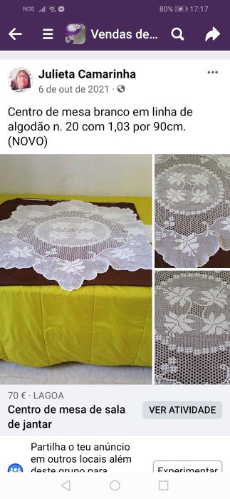 Trabalhos vários em croché com linha 20