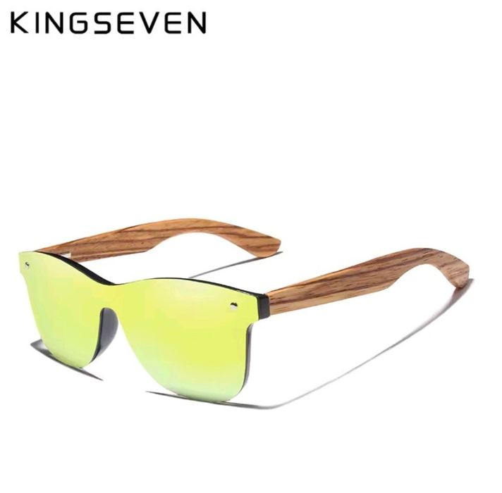 Drewniane okulary przeciwsłoneczne KINGSEVEN z filtrem UV-400 i polar.