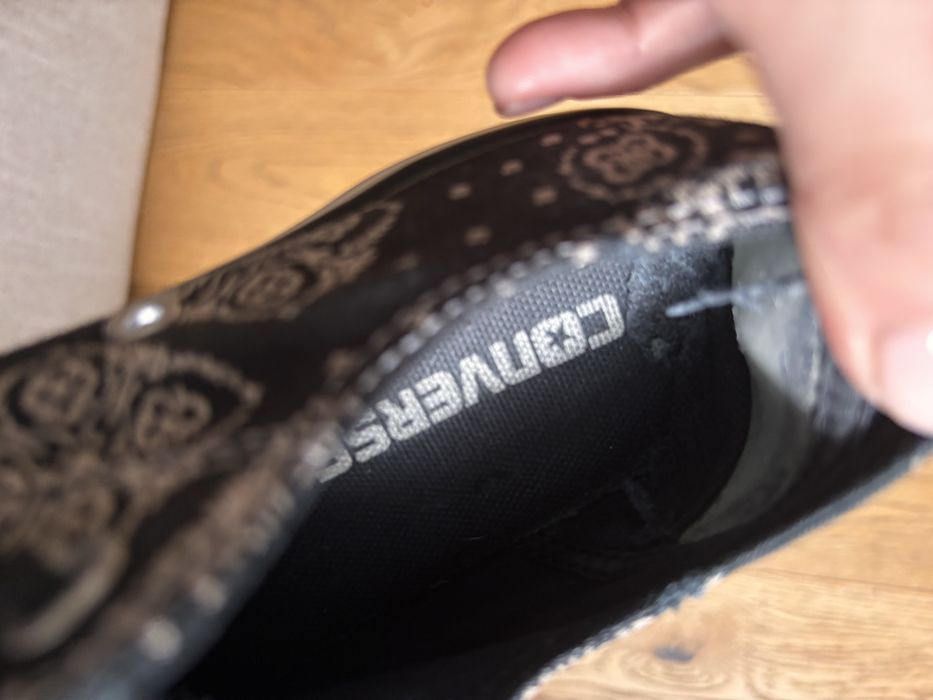 Sneakersy Converse All star czarne wzór bandana 37.5