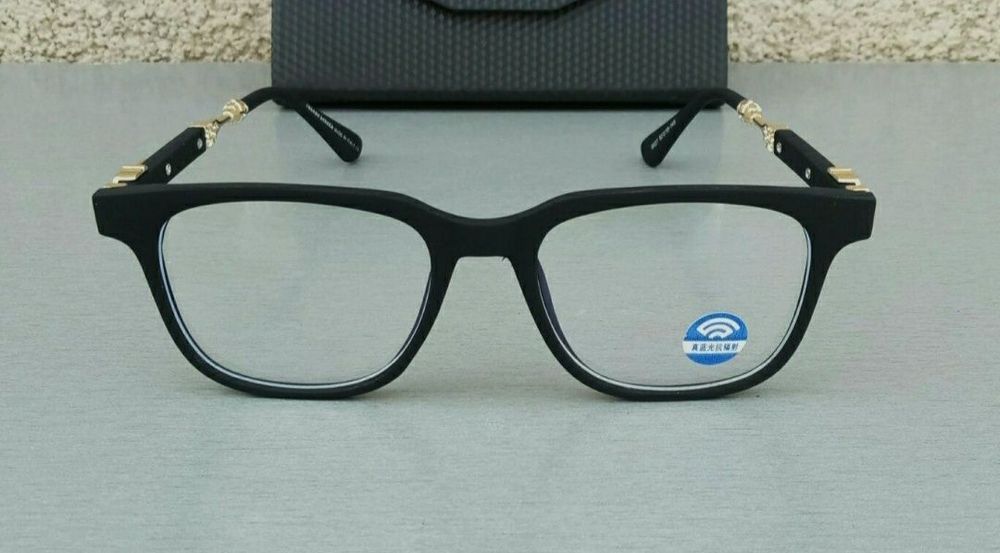 Chrome Hearts очки мужские имиджевые оправа для очков черная зол лого