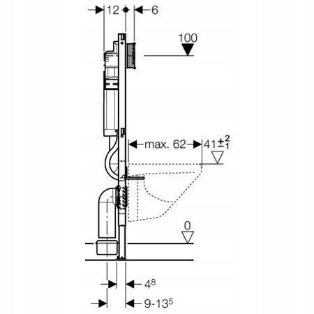 geberit stelaż podtynkowy wc duofix sigma up320 h112
