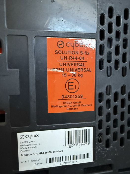 Fotelik samochodowy Cybex solution  S - fix , 15-36 kg