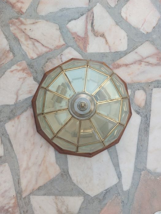 Candeeiro de teto tipo vitral