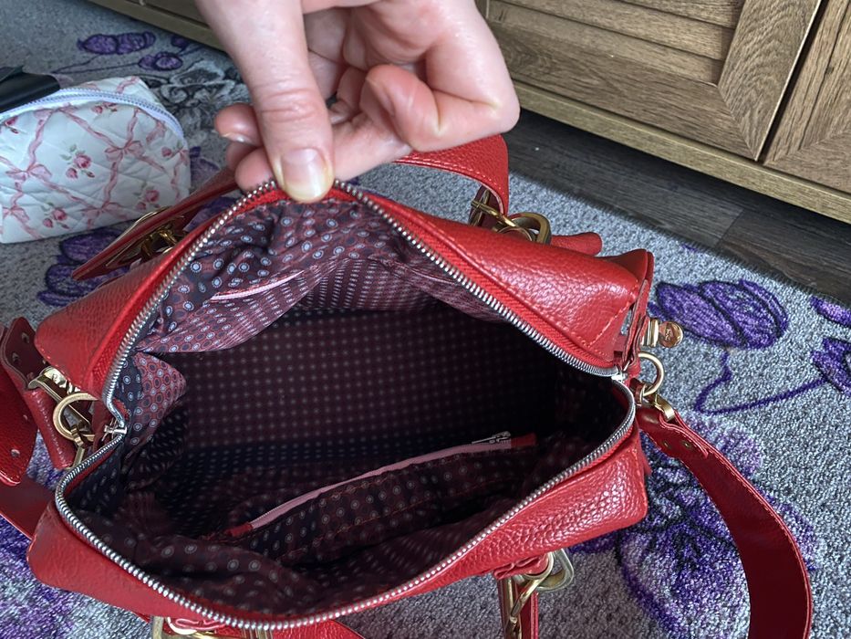 Chloé Chloe Paraty червона сумка з натуральної шкіри