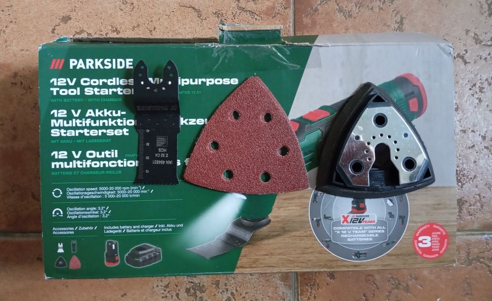 Máquina multifunções com bateria Parkside 12V