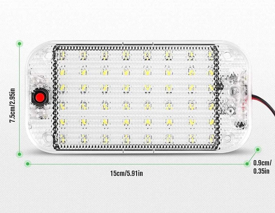 Luminárias Led 12V/24V Autocaravana, Caravana, Carro, Camião