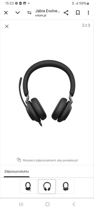 Jabra evolve 2 40 słuchawki przewodowe biurowe z mikrofonem