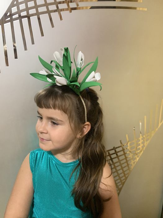 Обруч з квіткою, цветок, обідок, віночок, цветочек, мята