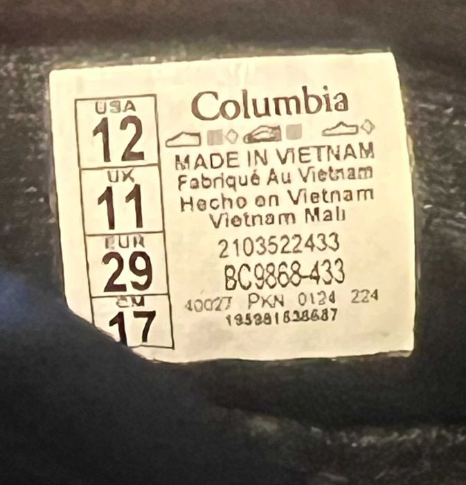 Зимові чоботи-дутики черевики Columbia р.29 17-18см в ідеалі