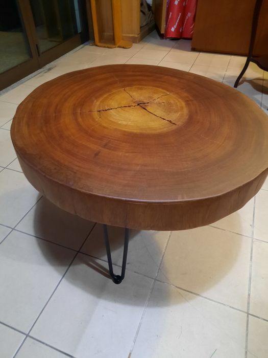 Mesa Centro tronco madeira