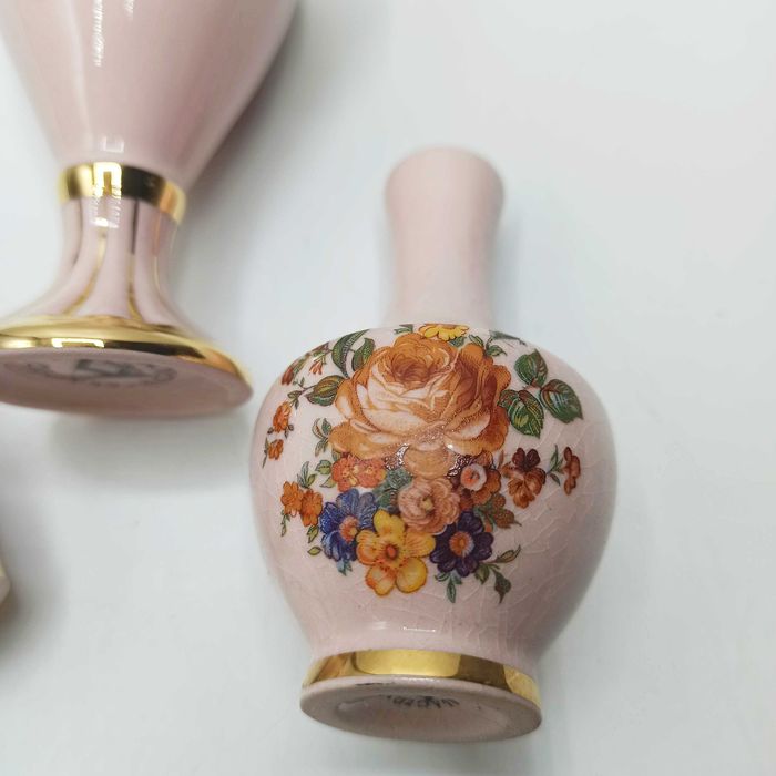 Kolekcjonerska czeska różowa porcelana