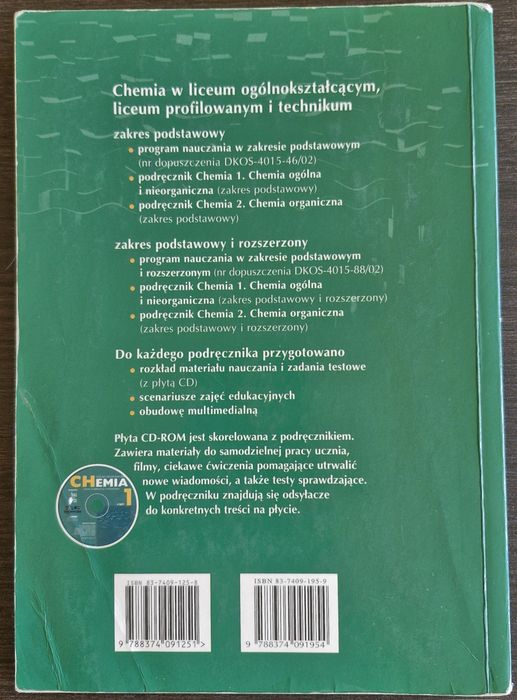 Chemia organiczna i nieorganiczna 1, Litwin, Nowa Era