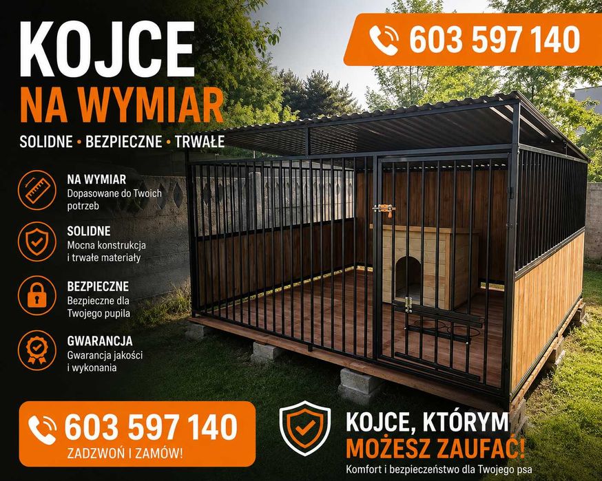KOJEC Na Wymiar |BEZPIECZNY| Dla Twojego Psa Dostawa i Montaż GRATIS Gwarancja
