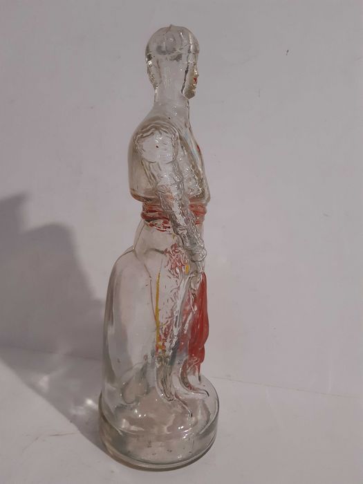 Coleção de 2 Garrafas Vidro forma de figuras.