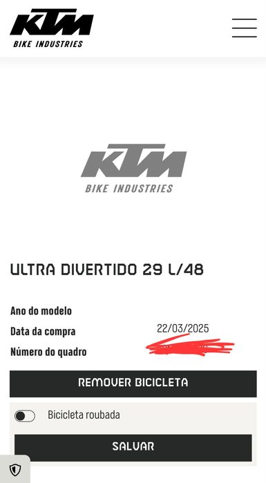 Bicicleta KTM igual a NOVA 29"