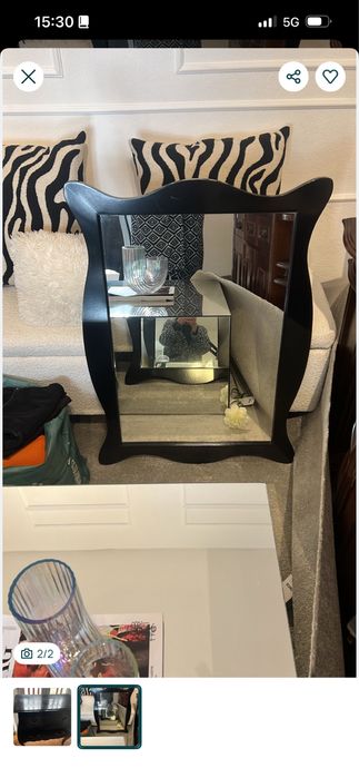 Espelho lacado em preto