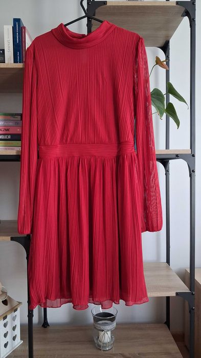 Czerwona Sukienka damska r.38