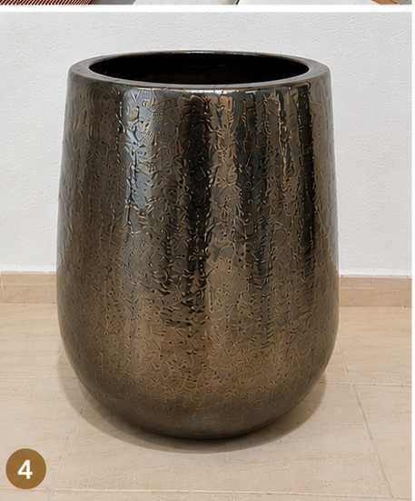 Vaso grande em cerâmica 65x54 cm para jardim e terraço – Excelente estado