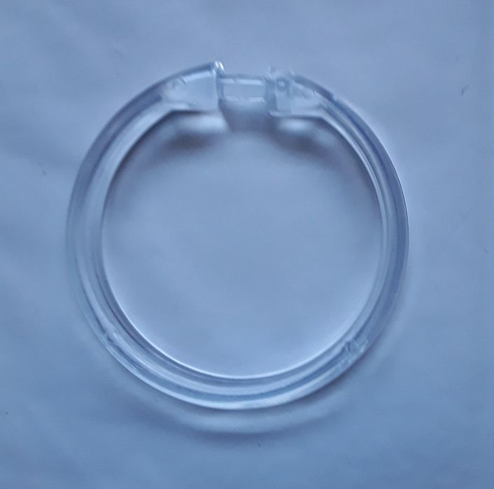 Conjunto 12 Argolas em acrílico para varão cortinado, novas!