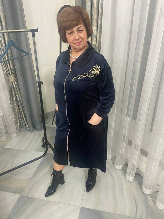 Халат велюровий. Великі розміри