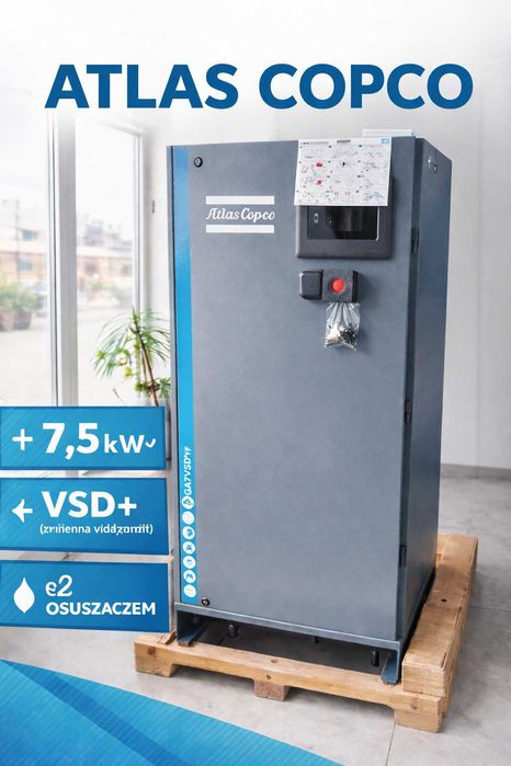 Kompresor/ Sprężarka Atlas Copco GA7VSDFF z falownikiem 10 bar IE5