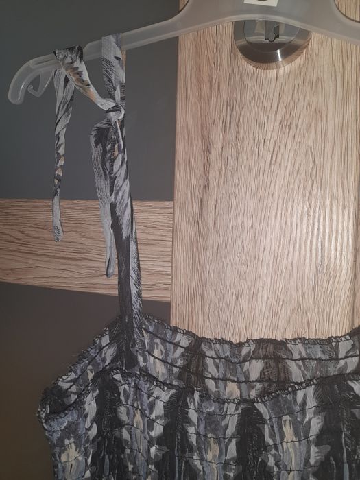 Tunika plażowa szaro-czarna