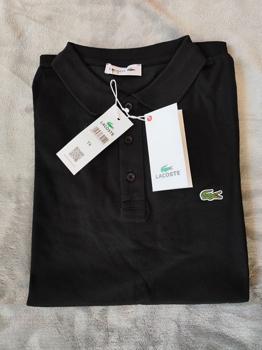 Koszulka Polo Lacoste czarna męska nowa