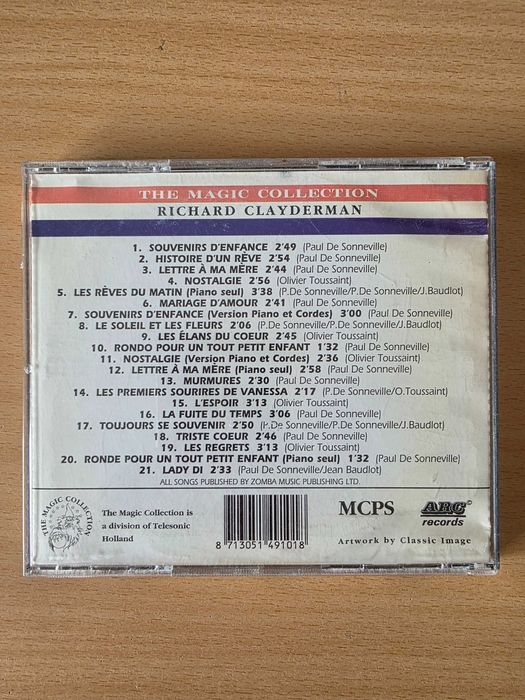CD de música "The Magic Colection" de Richard Clayderman