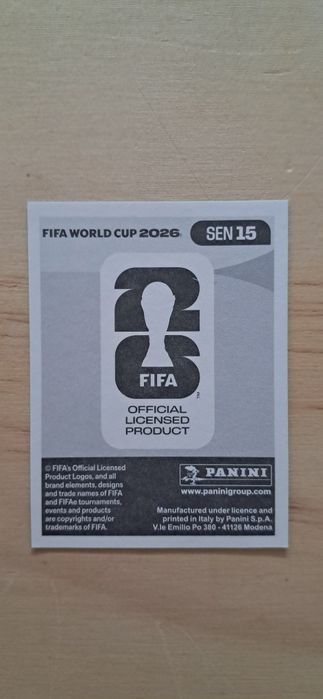 Cromo futebol de Sadio Mane(Mundial 2026)da Panini