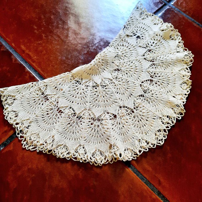 Conjunto de guardanapos em crochet feitos à mão