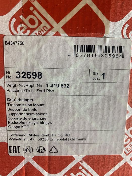 FEBI подушка двигуна ліва Mondeo / S-Max / Galaxy / S80 / V70