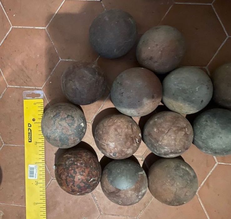 Stare kulę metalowe do gry 13 sztuk