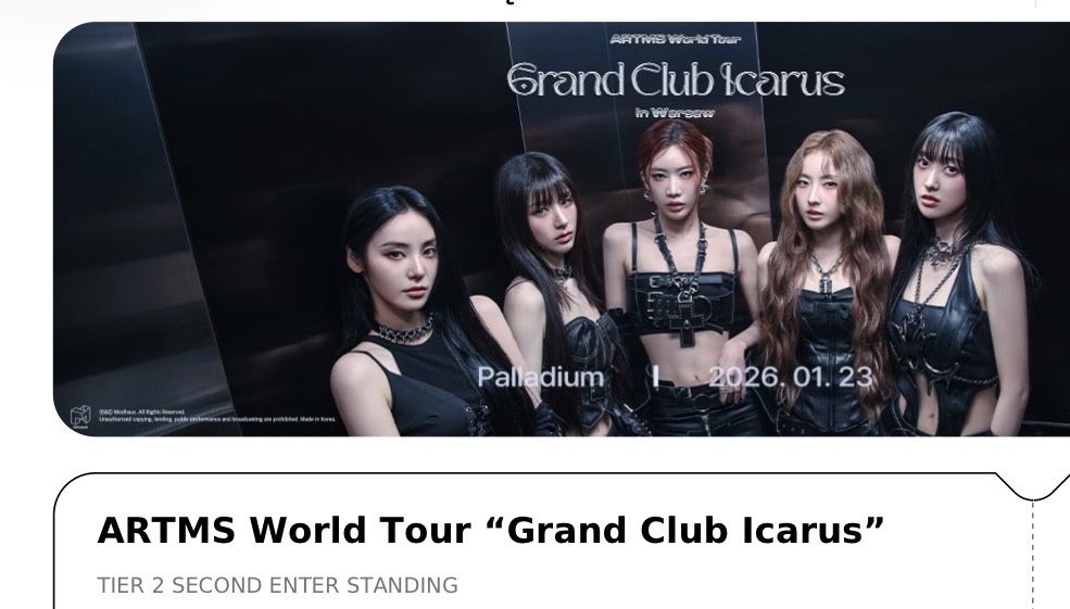 2 bilety na koncert ARTMS Word  Tour Warszawa k-pop