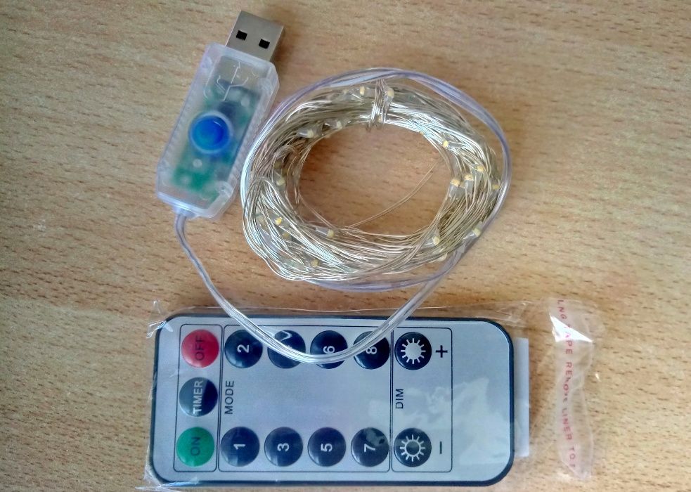 Led гирлянда 2,5,10,20м на USB+батарейки,пульт ДУ,смарт
