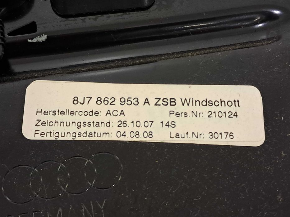 AUDI TT 8J CABRIO osłona wiatrołap siatka windschott windschot