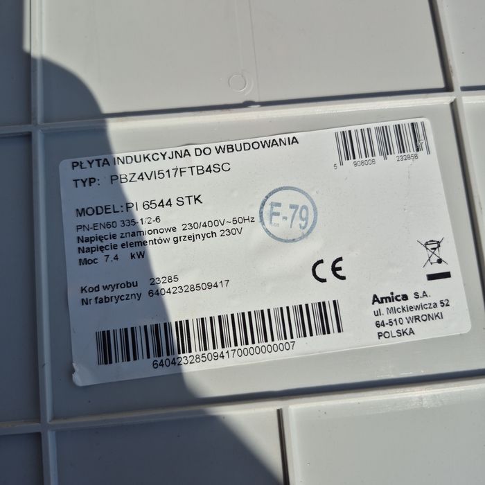 Płyta indukcyjna Amica PI 6544 STK 60 cm + montaż Kraków – sprawna