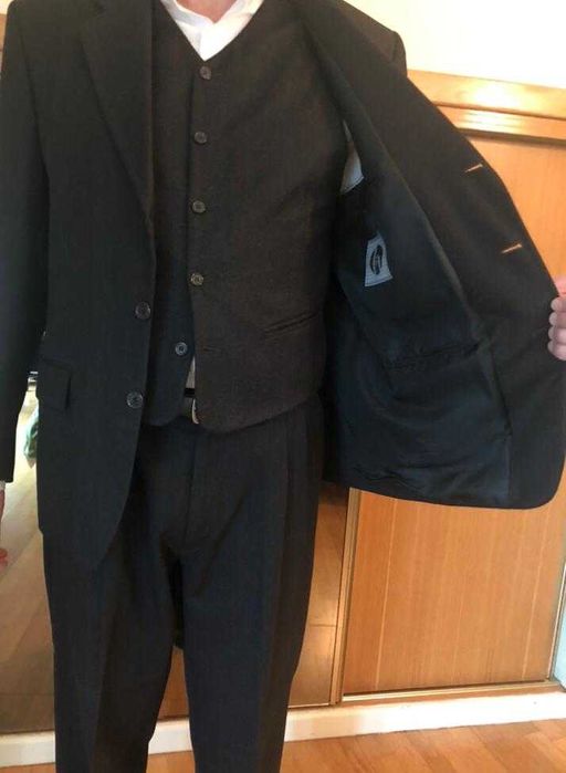 Fato de Cerimónia Preto com Colete, Inverno, T54