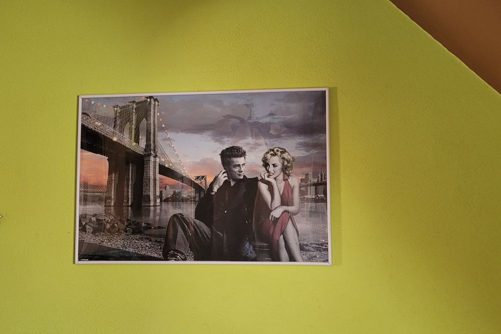 Duży obraz, biała Ramka