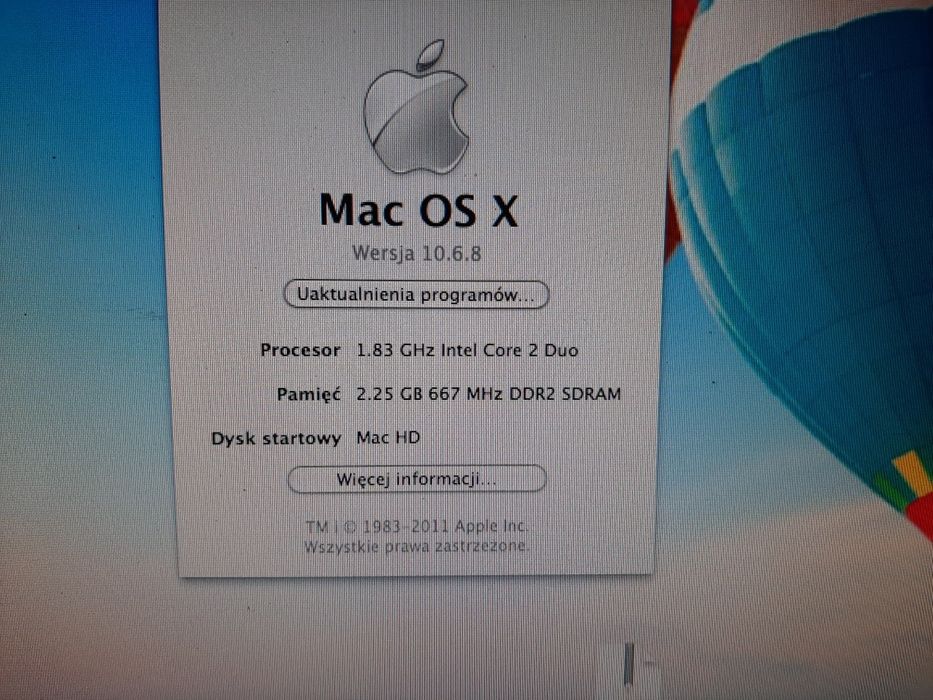 Komputer Imac Apple 1195